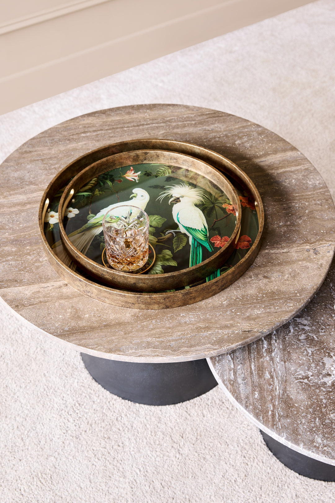 Tropical Birds Set of 2 Trays