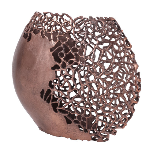 Apo Coral Raw Bronze Ellipse Vase