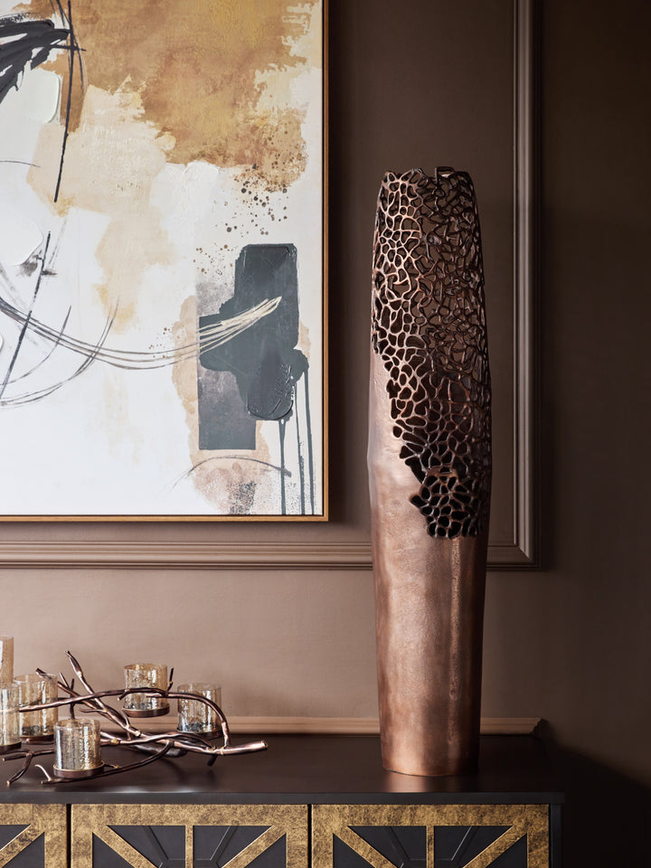 Apo Coral Raw Bronze Large Vase