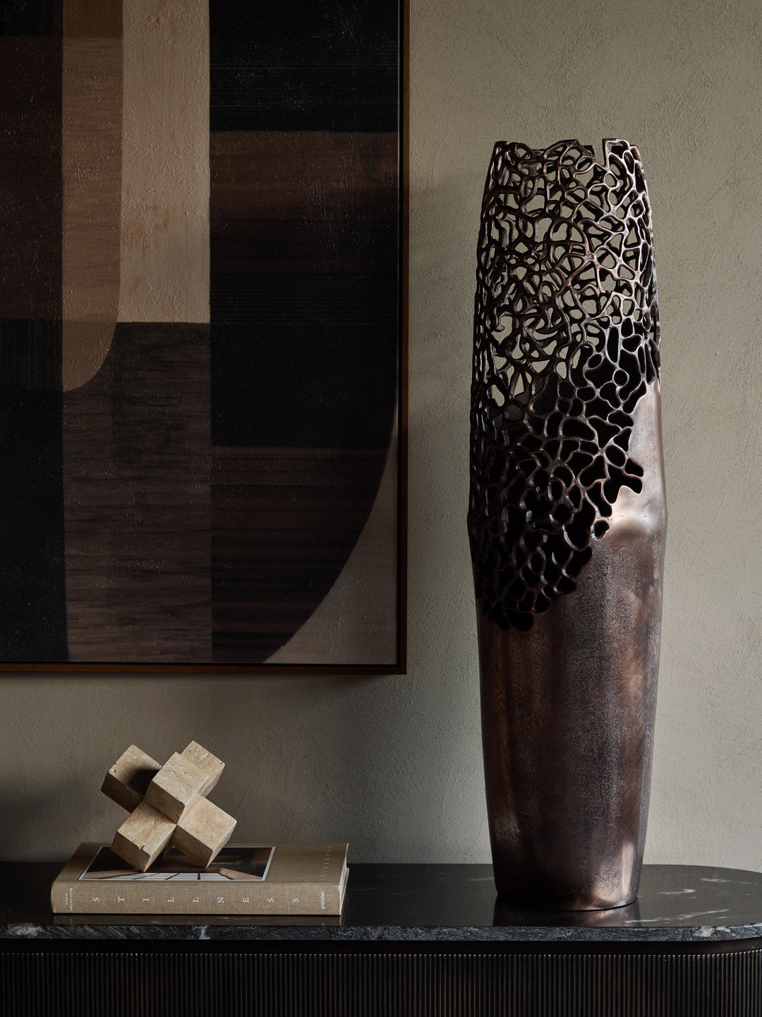 Apo Coral Raw Bronze Small Vase