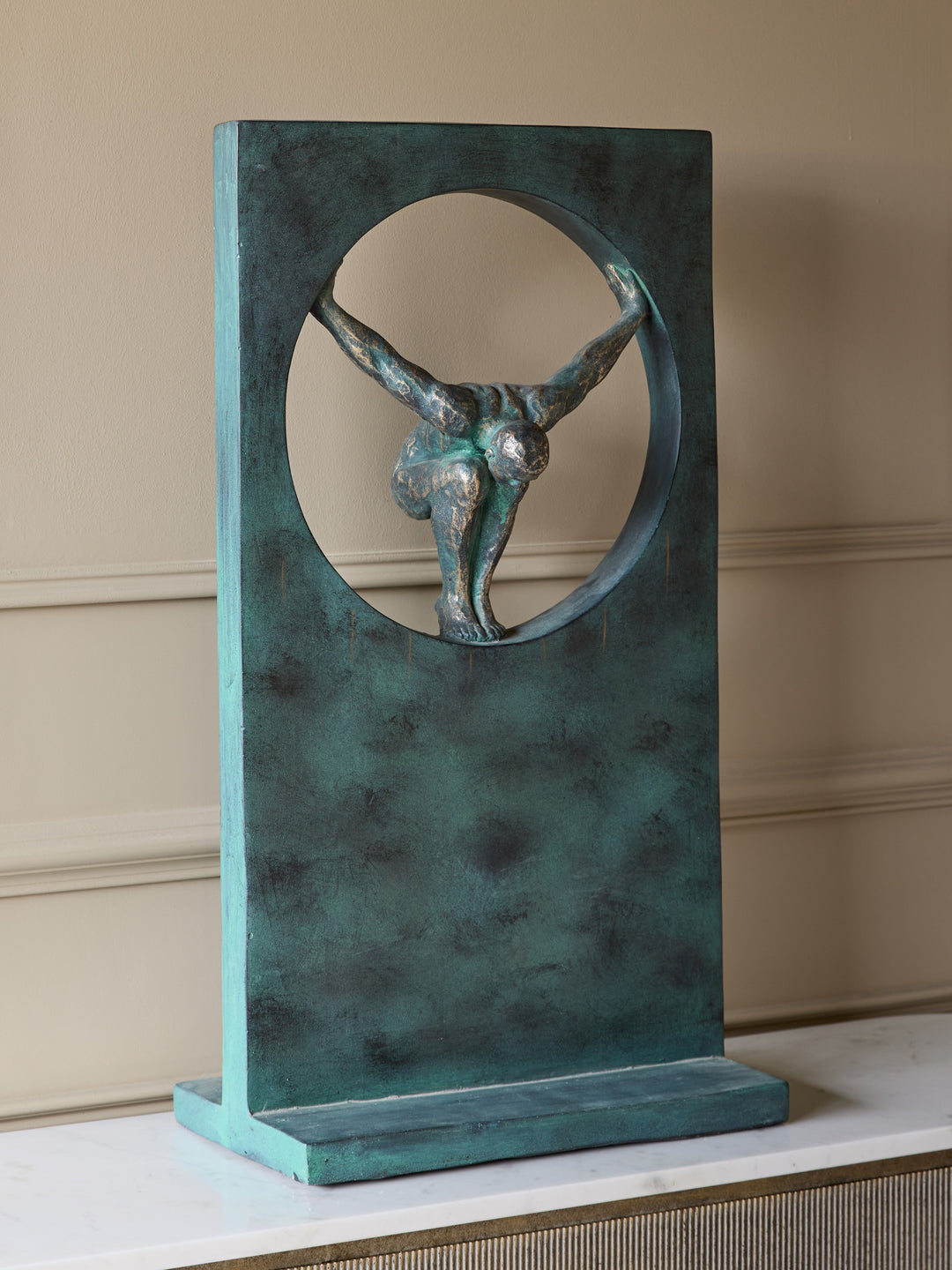 Precision Diver Antique Bronze Sculpture