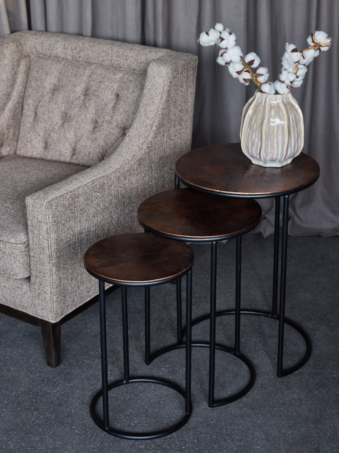 Tambora Metal Tables Set of 3