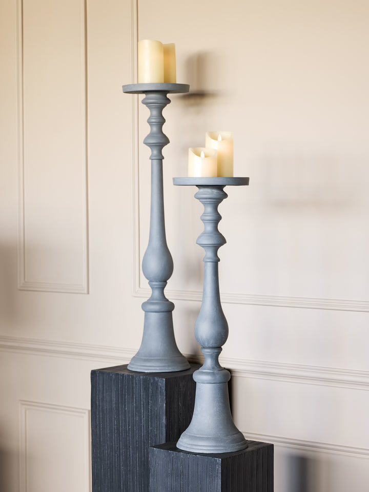 Van Dyk Grey Stonewash Pillar Holder Small
