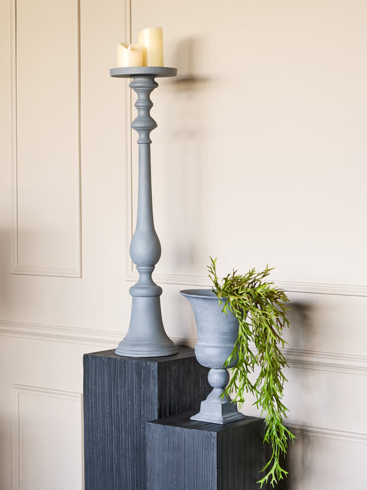 Van Dyk Grey Stonewash Pillar Holder Large