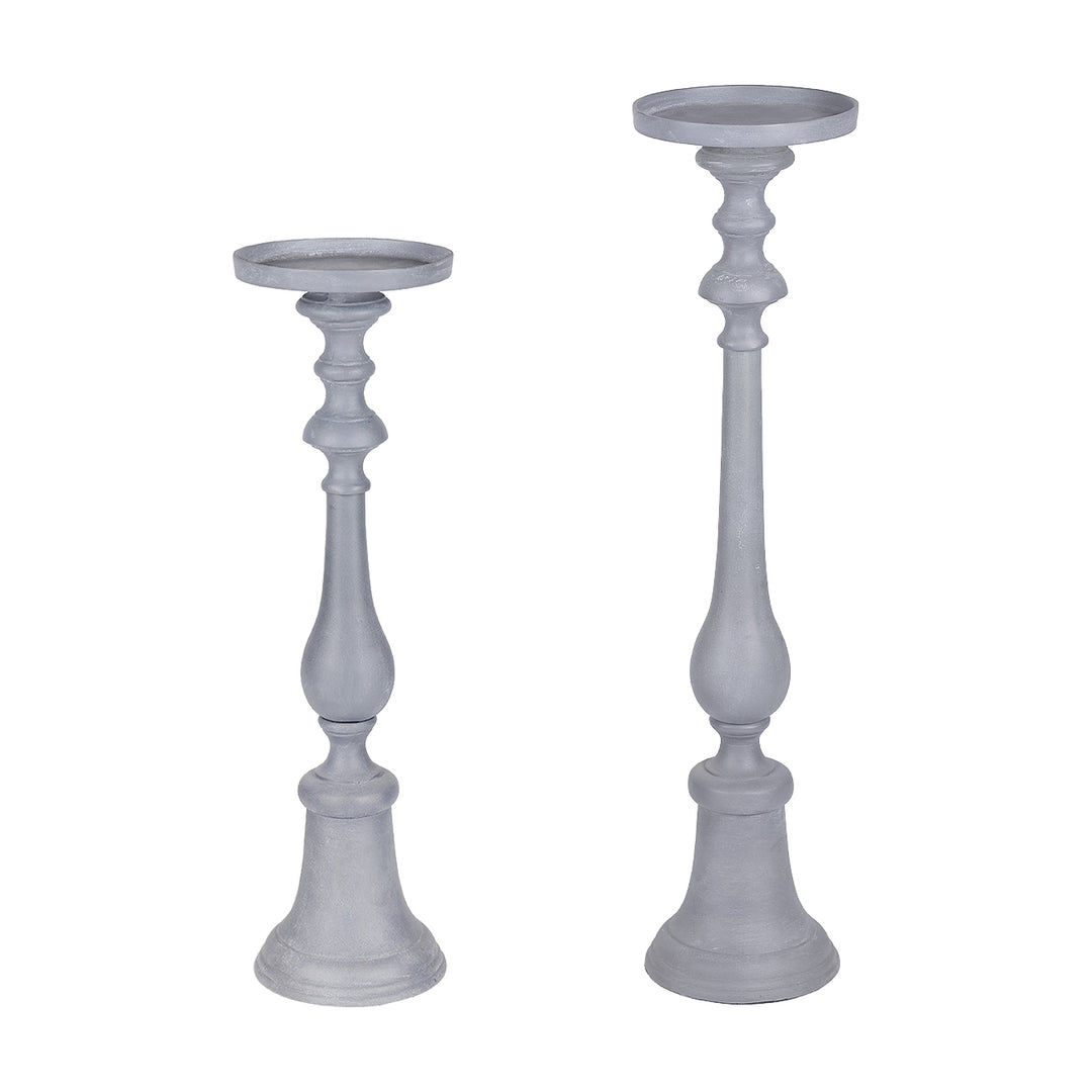 Van Dyk Grey Stonewash Pillar Holder Large