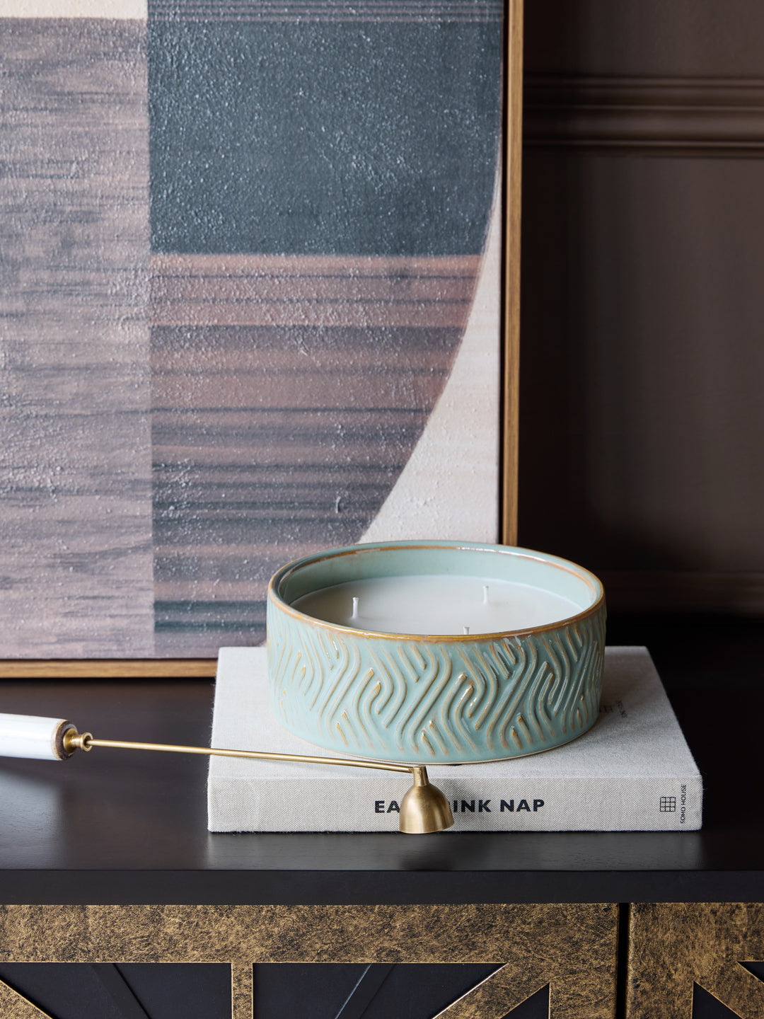 Serena Ceramic Candle Green