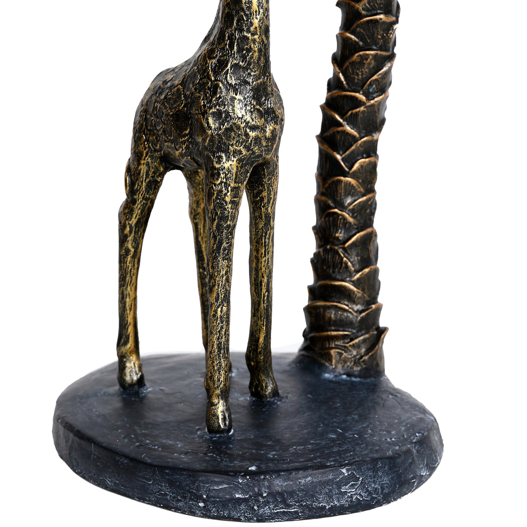 Palm Candle Stick with Giraffe