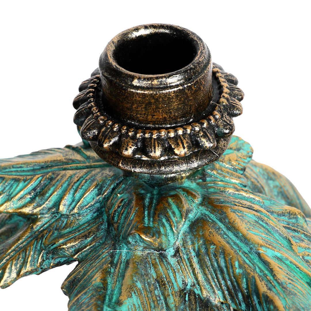 Palm Candle Stick with Leopard