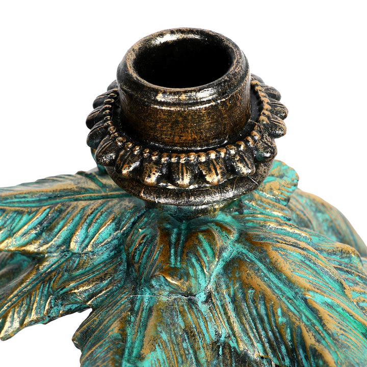Palm Candle Stick with Leopard
