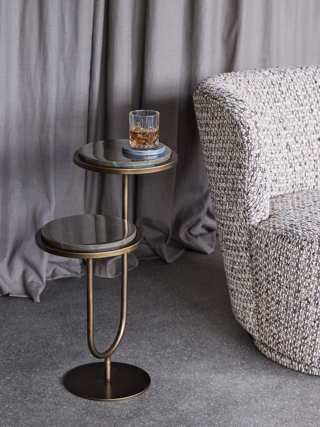 Marco Accent Table Royal Gold Marble