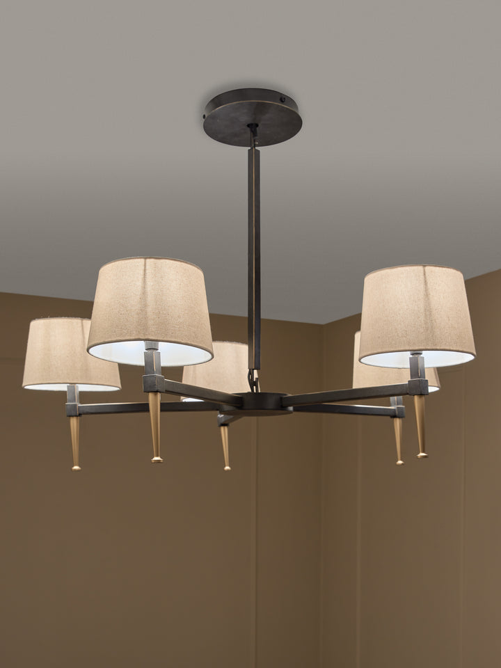 Stella 5 Light Pendant with Shades