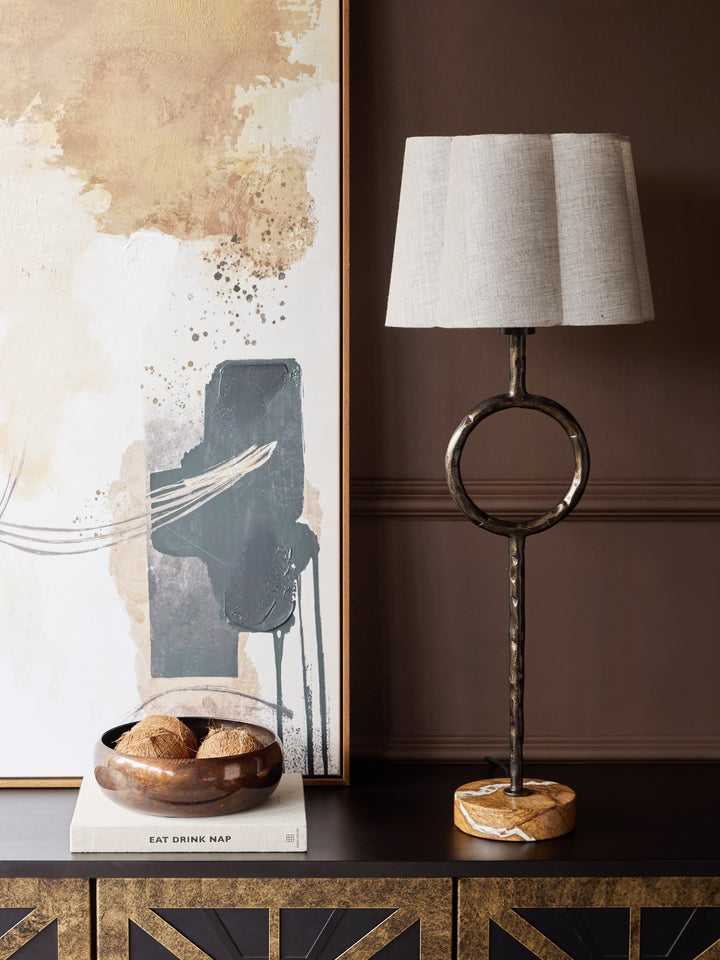 Rutland  Table Lamp with Plain Linen  Shade