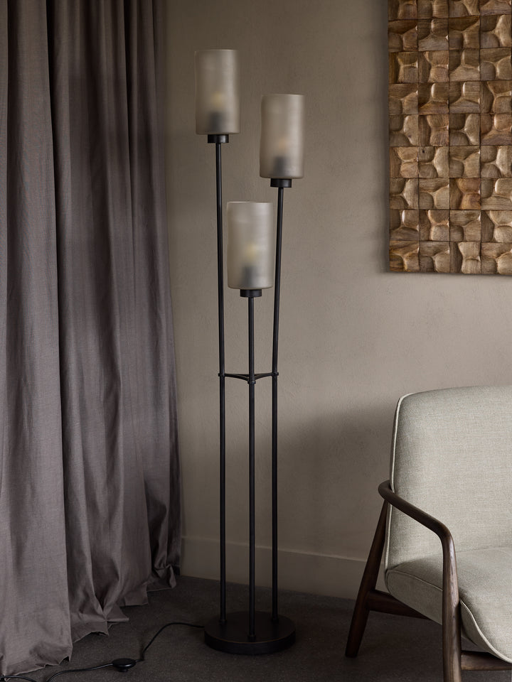 Trivia 3 Light Floor Glass Lamp