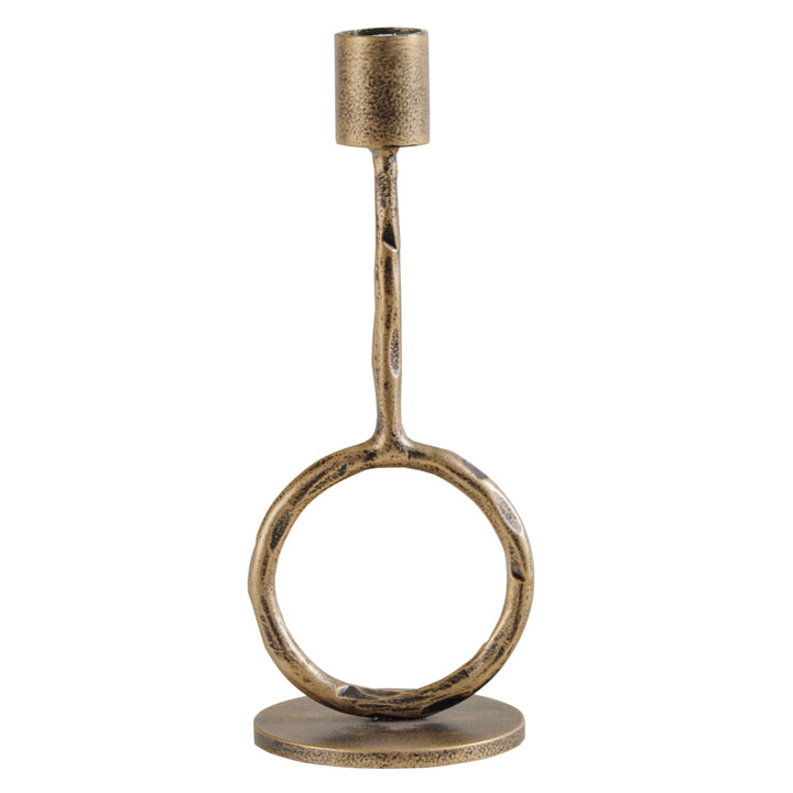 Ronde Antique Gold  Candle Holder Small