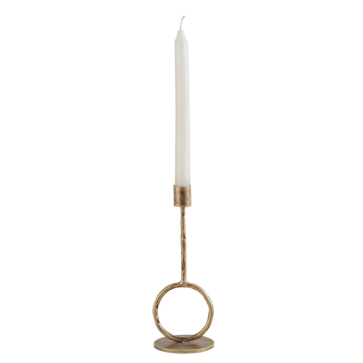 Ronde Antique Gold  Candle Holder Large