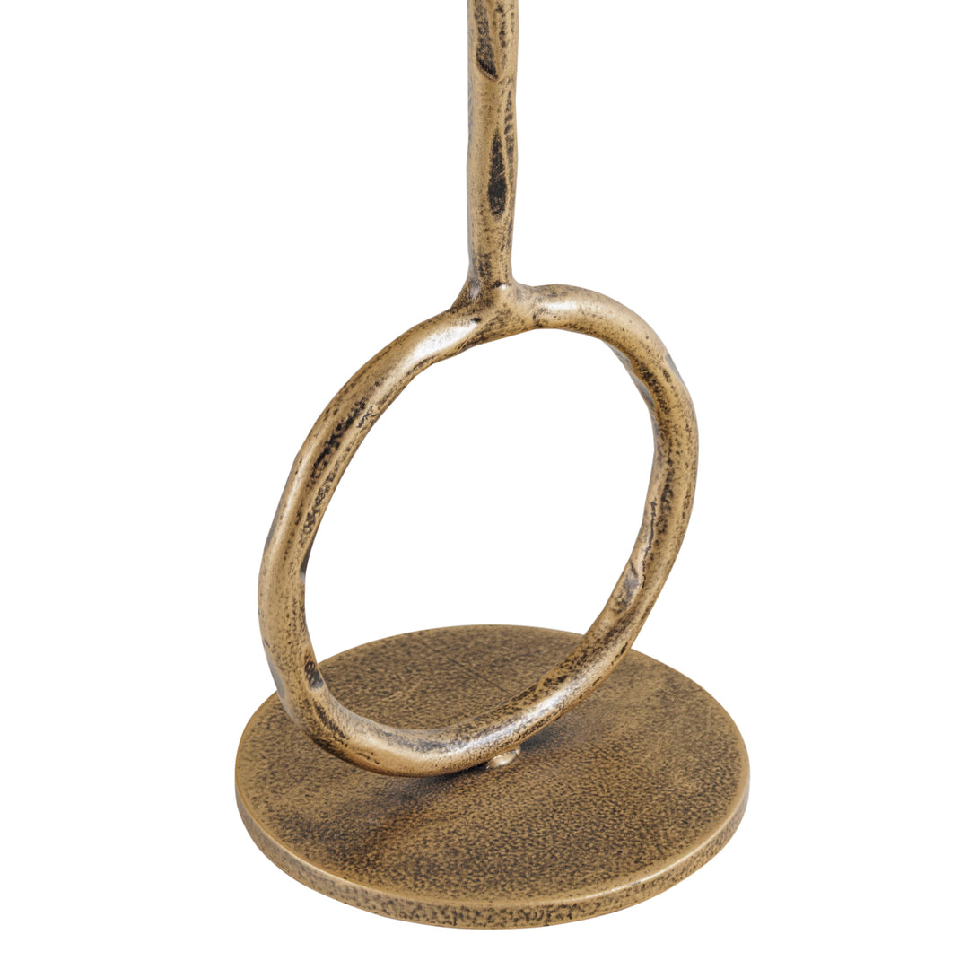 Ronde Antique Gold  Candle Holder Large