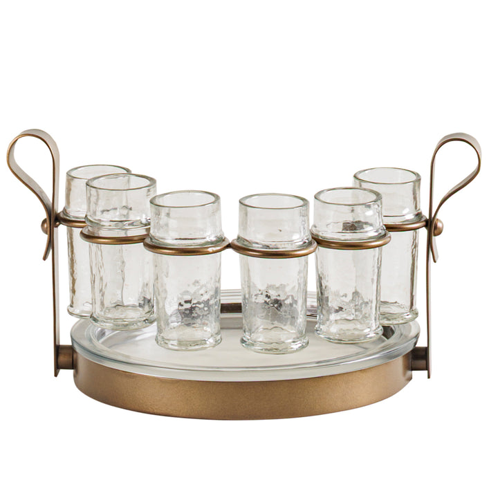 Merida Tequilla Set of 6 Shooter with Serving Tray