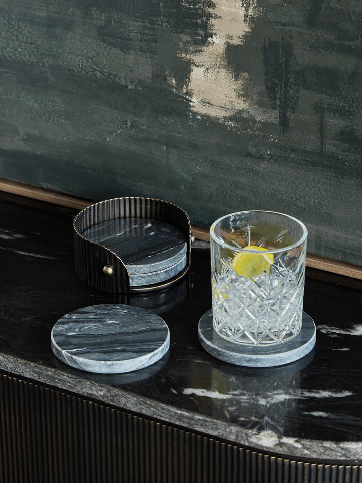 Belvedere Black Coasters Set of 4
