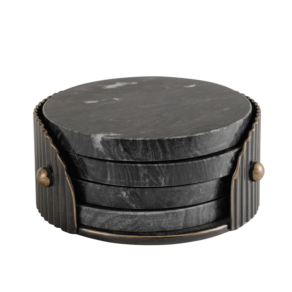 Belvedere Black Coasters Set of 4