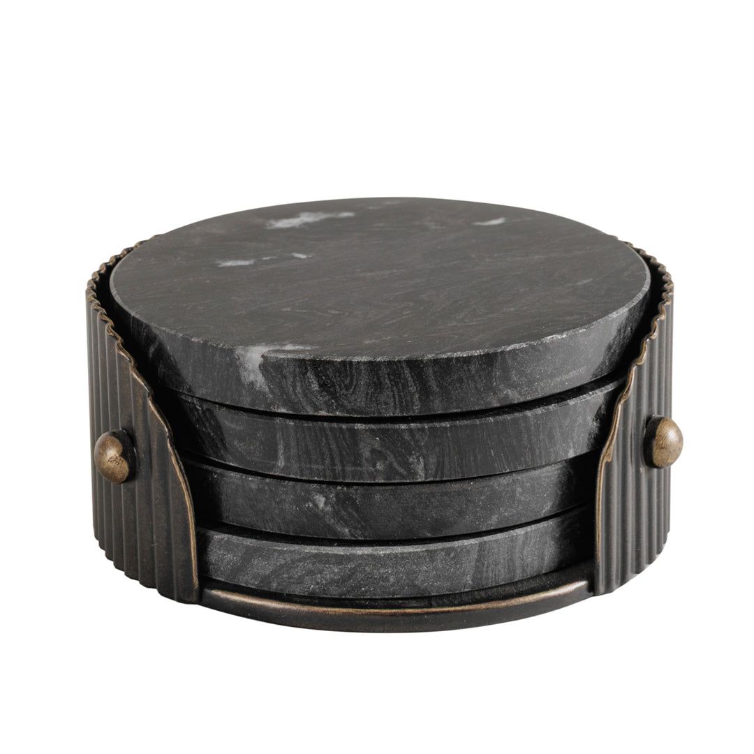 Belvedere Black Coasters Set of 4