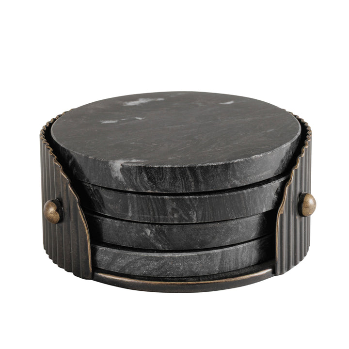 Belvedere Black Coasters Set of 4
