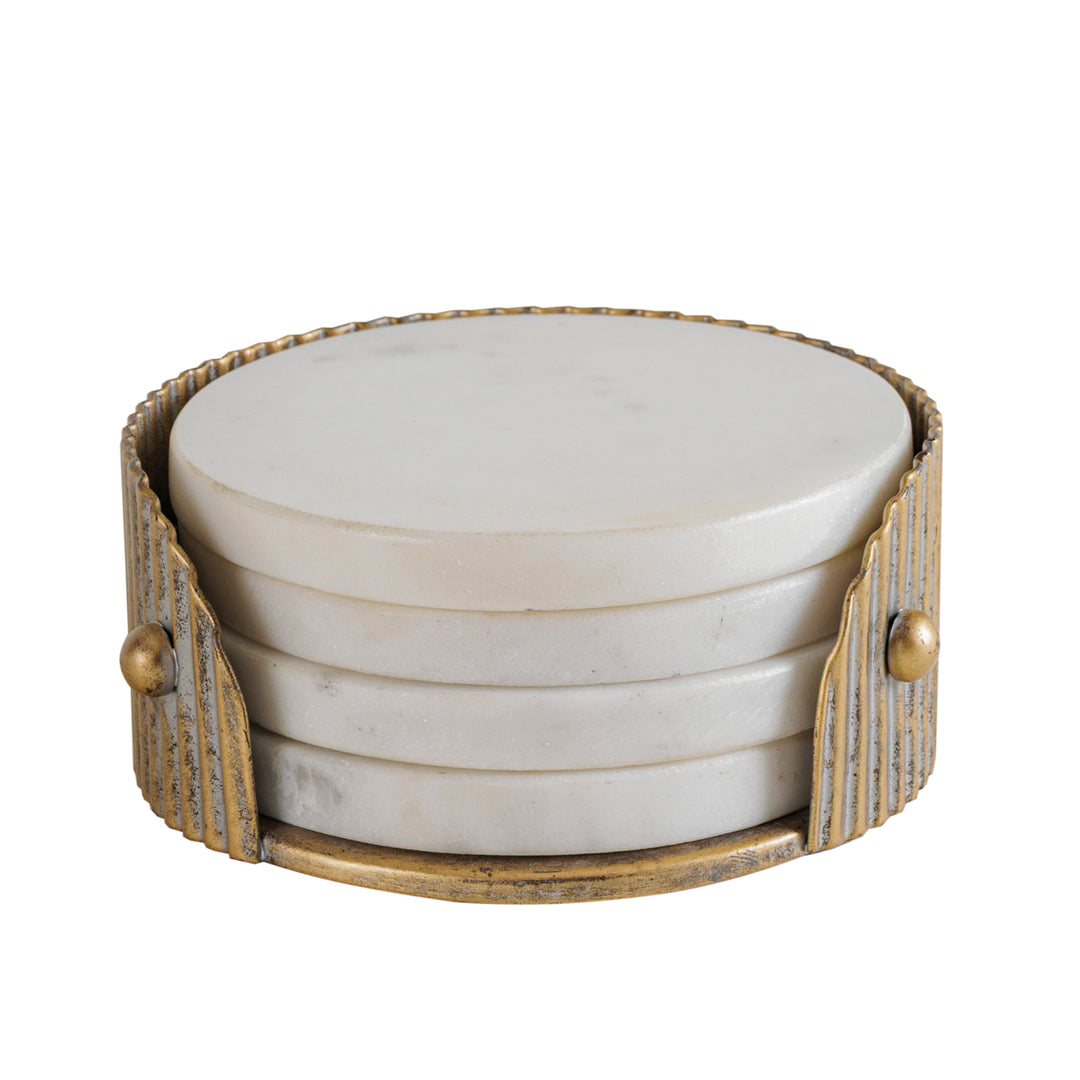 Belvedere Aged Gold Coasters Set of 4