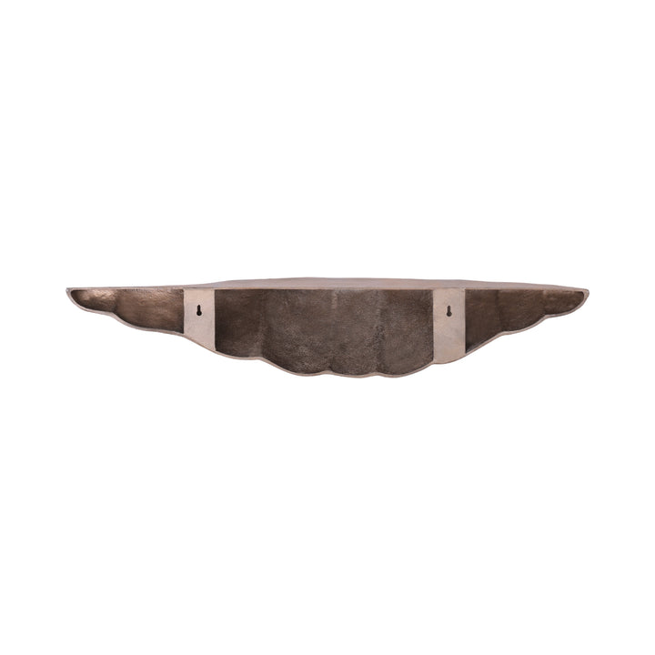 Telby Antique Brass Aluminium Floating Shelf 120cm