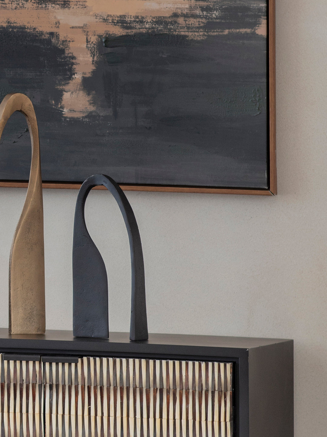 Arch Black Aluminium Sculpture 30cm