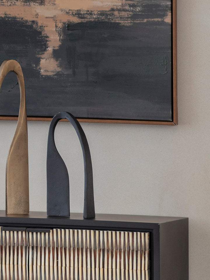 Arch Black Aluminium Sculpture 30cm