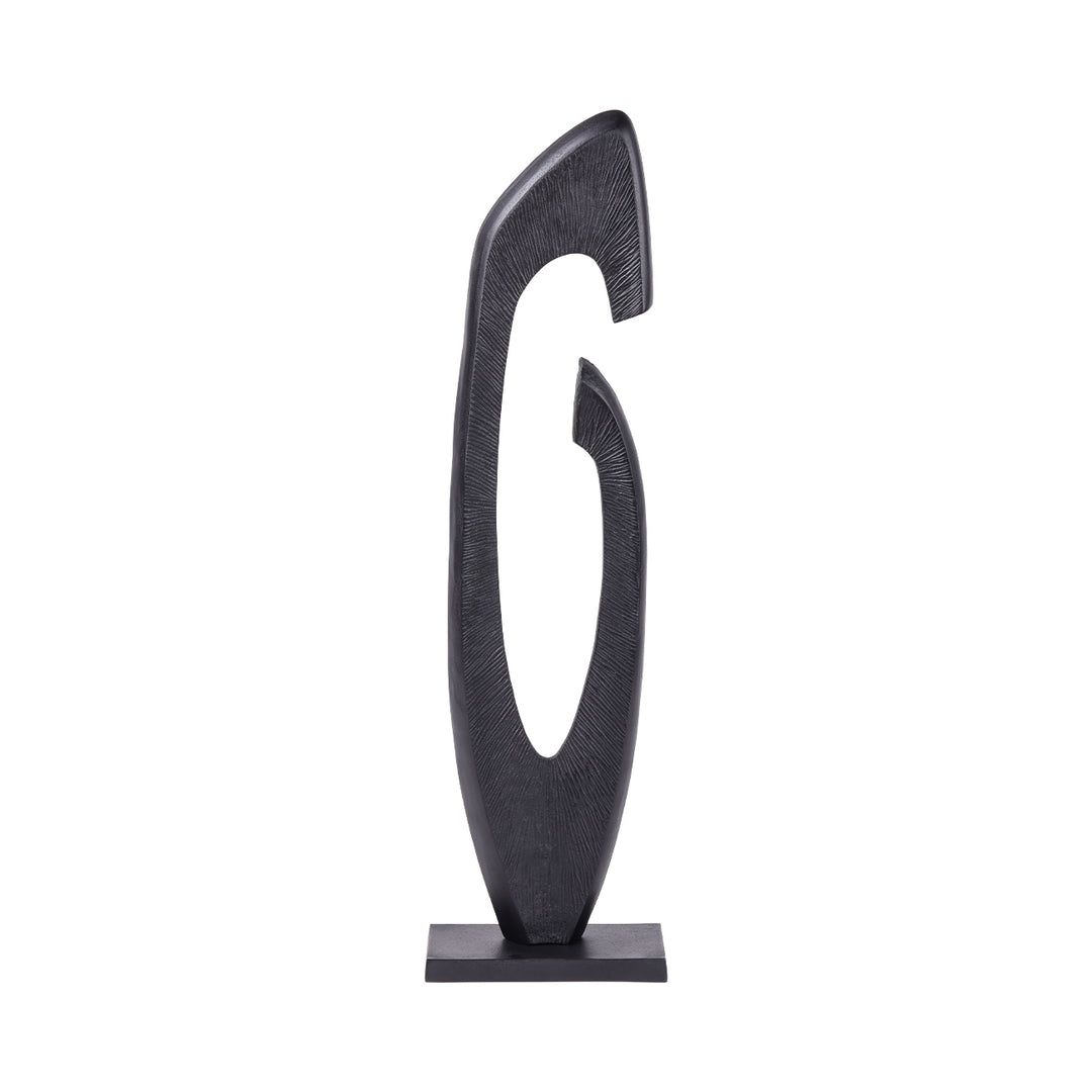 Axis Black Aluminium Sculpture 117cm
