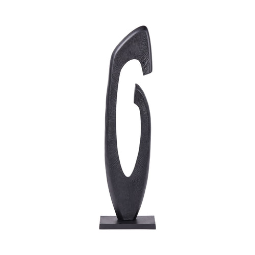 Axis Black Aluminium Sculpture 117cm