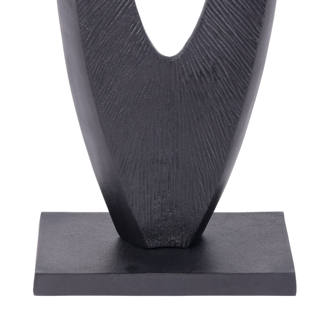 Axis Black Aluminium Sculpture 117cm