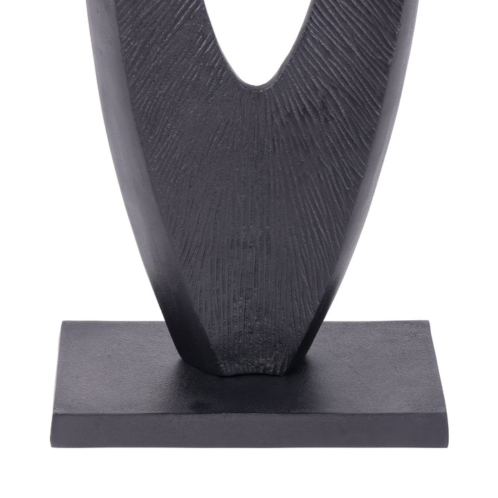 Axis Black Aluminium Sculpture 117cm