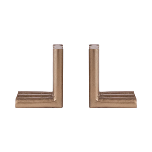Ellie Brass Finish Aluminium  Set of 2 Bookends
