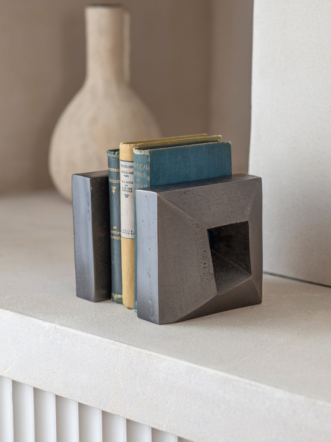 Geo Antique Lead Aluminium Set of 2 Bookends