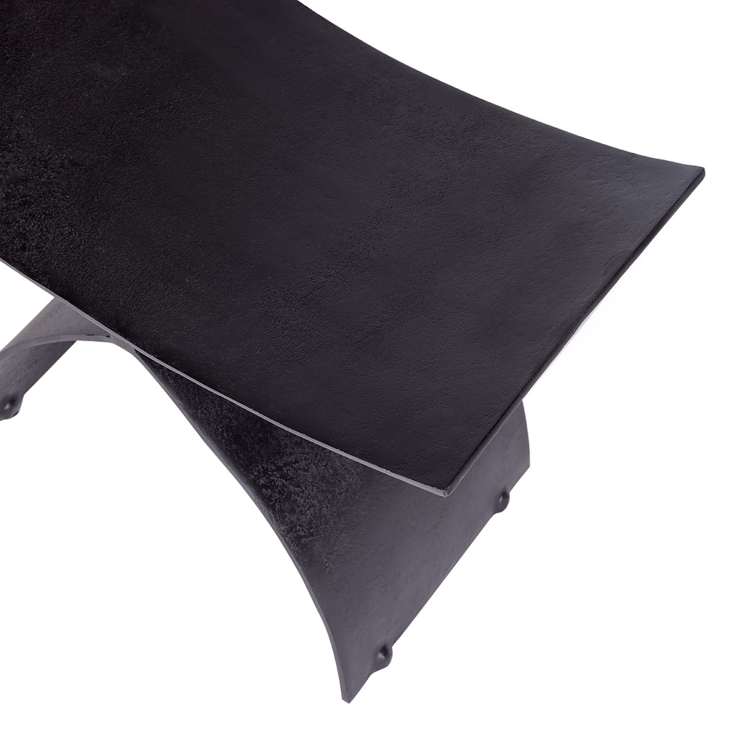 Noir Crescent Iron Stool
