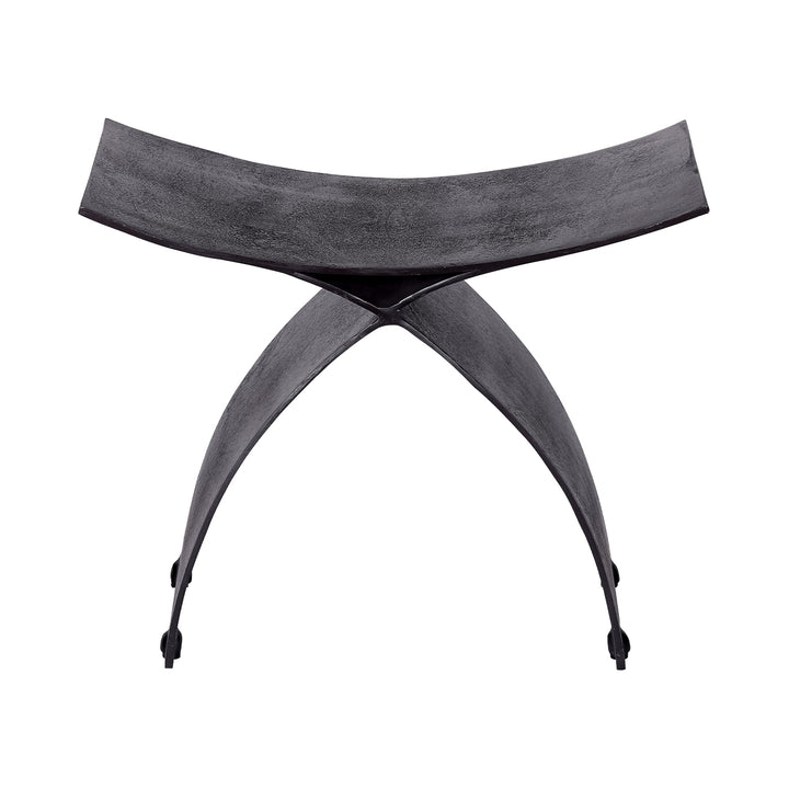 Noir Crescent Iron Stool