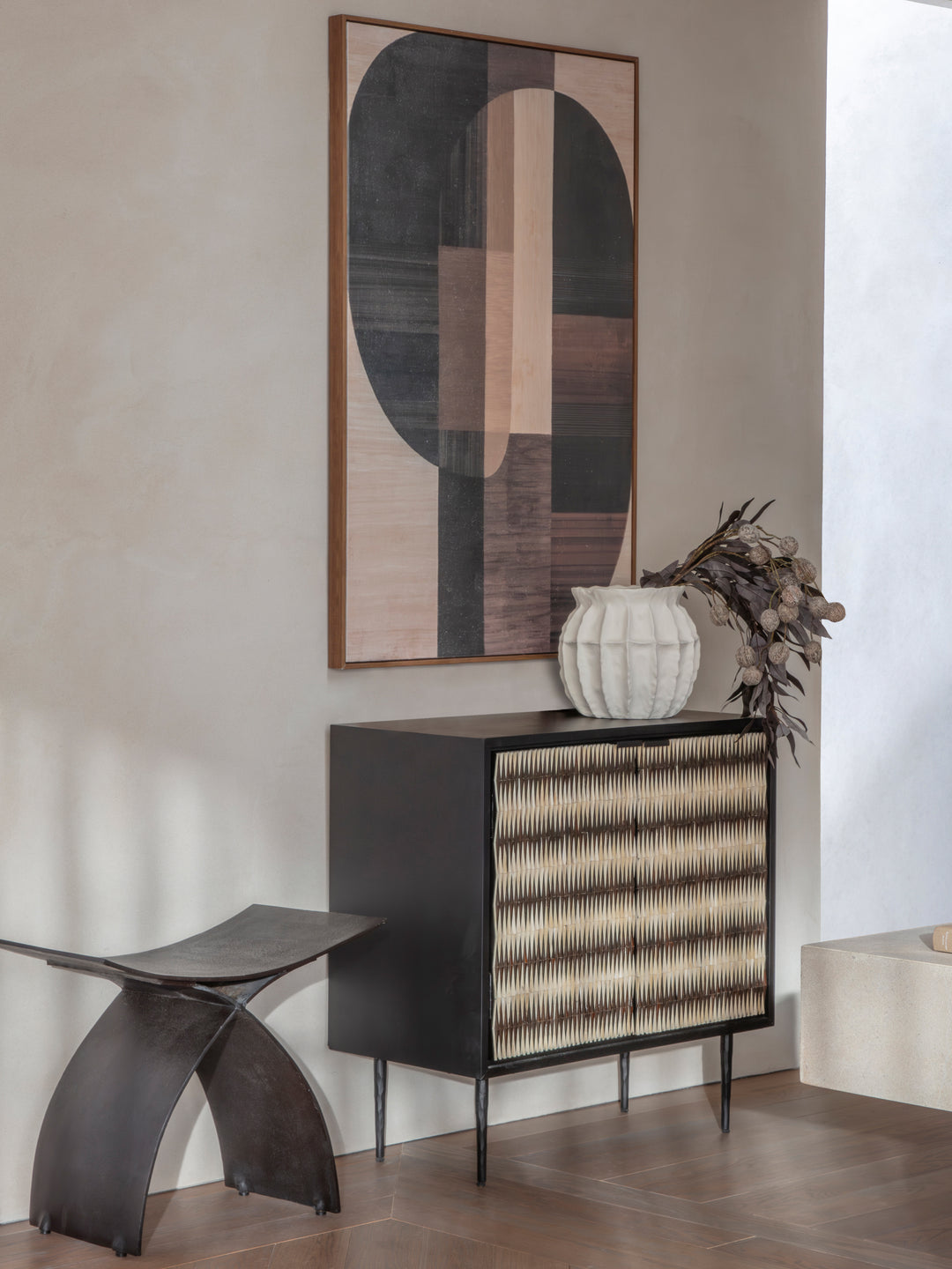 Imperia Bone Inlay 2 Door Cabinet