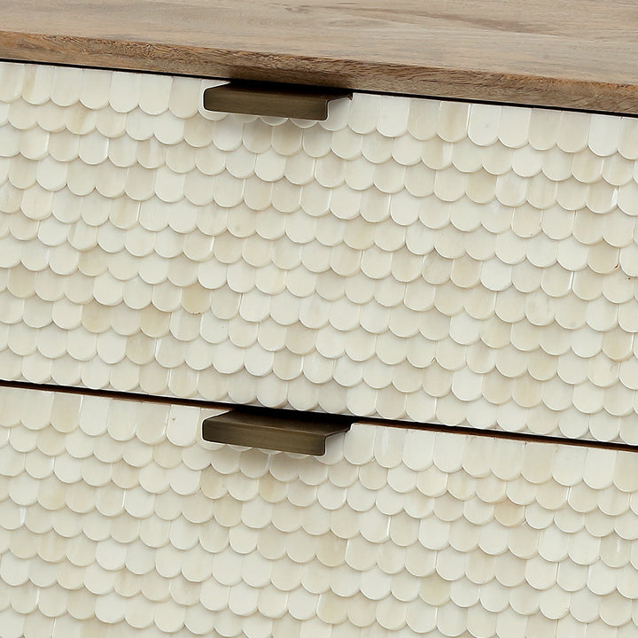 Nerida Bone Inlay Bedside Table