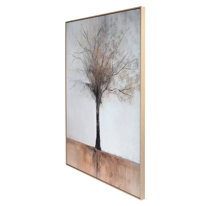 Still Root Textured Framed Canvas Wall Art 100x140cm