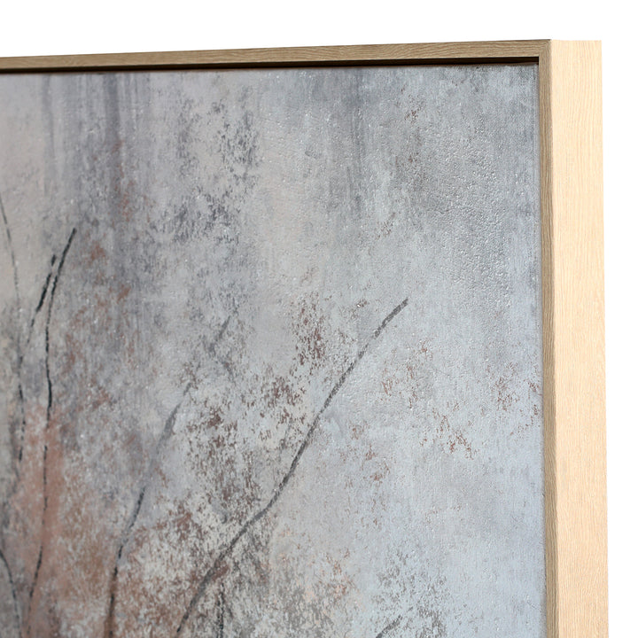 Still Root Textured Framed Canvas Wall Art 100x140cm