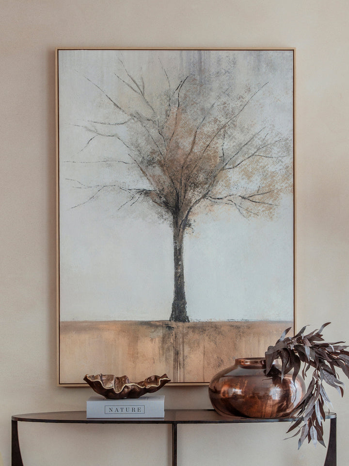 Still Root Textured Framed Canvas Wall Art 100x140cm
