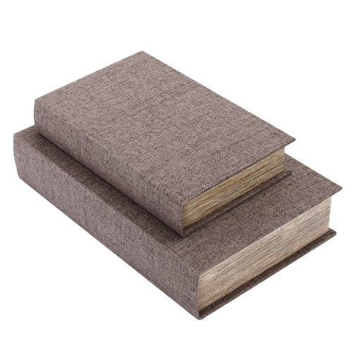 Grey Set of 2 Book Boxes