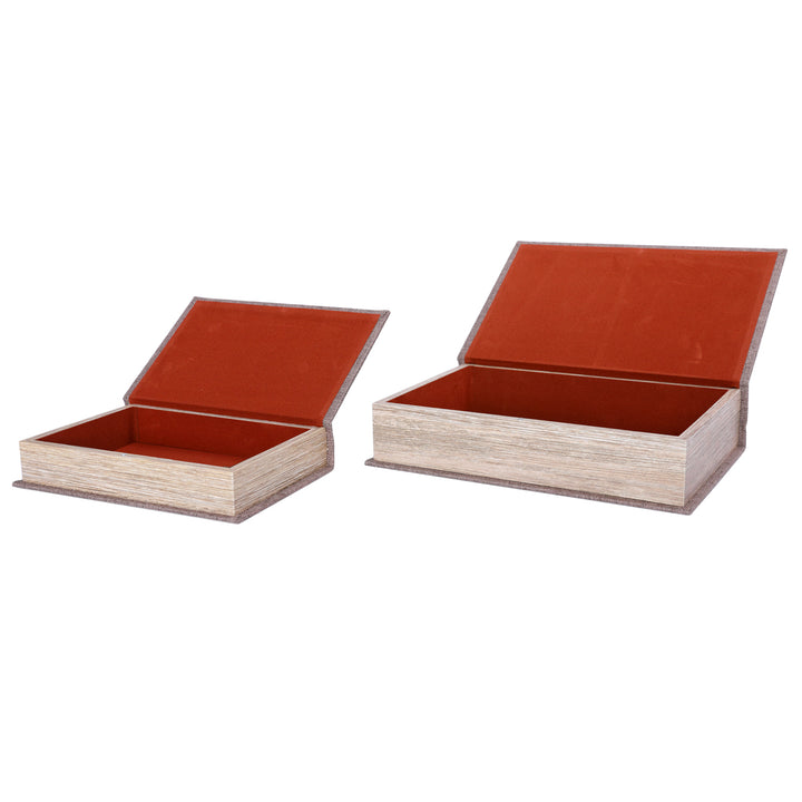 Grey Set of 2 Book Boxes