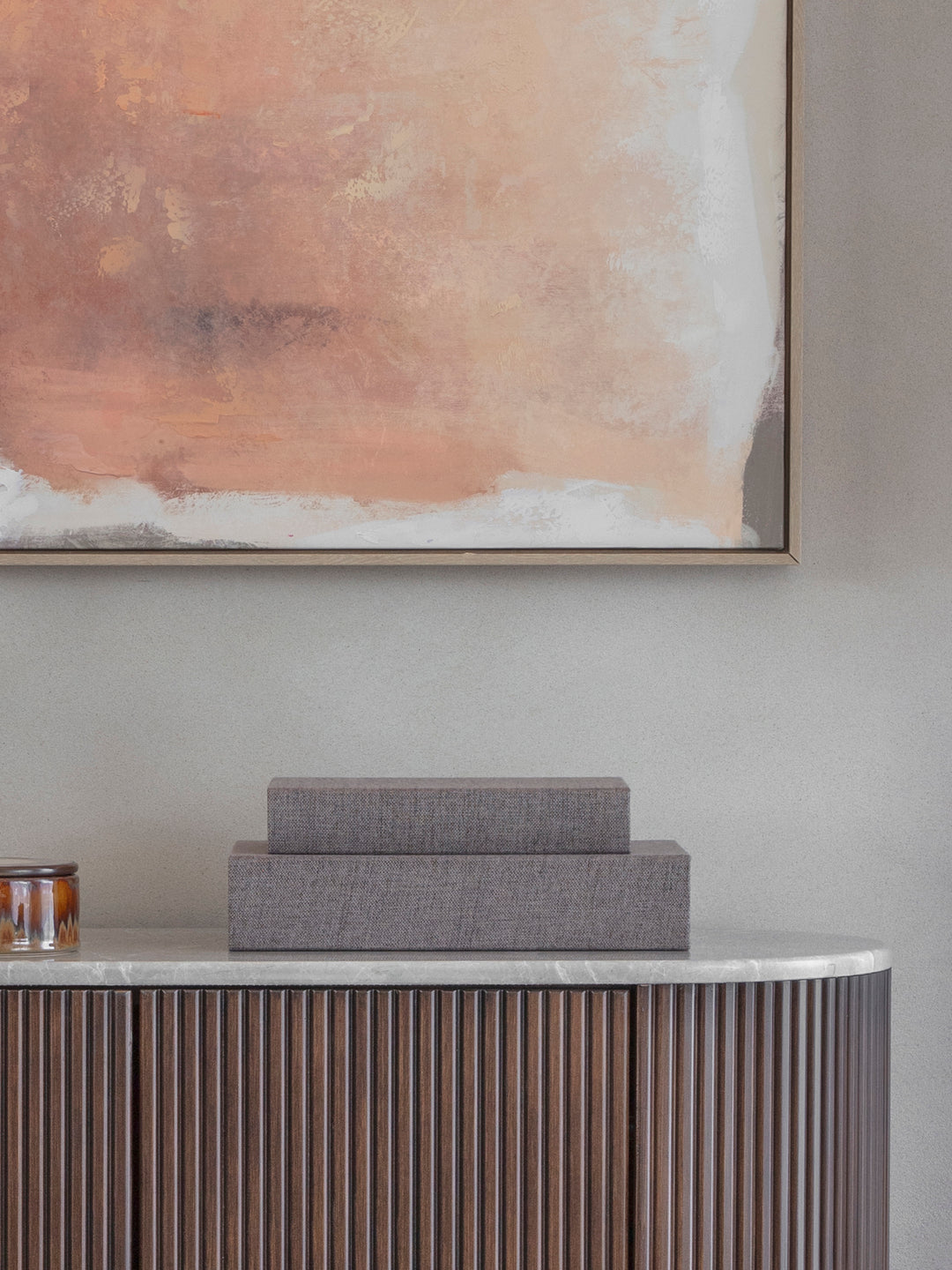 Grey Set of 2 Book Boxes
