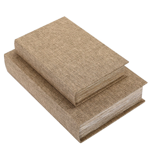 Beige Set of 2 Book Boxes