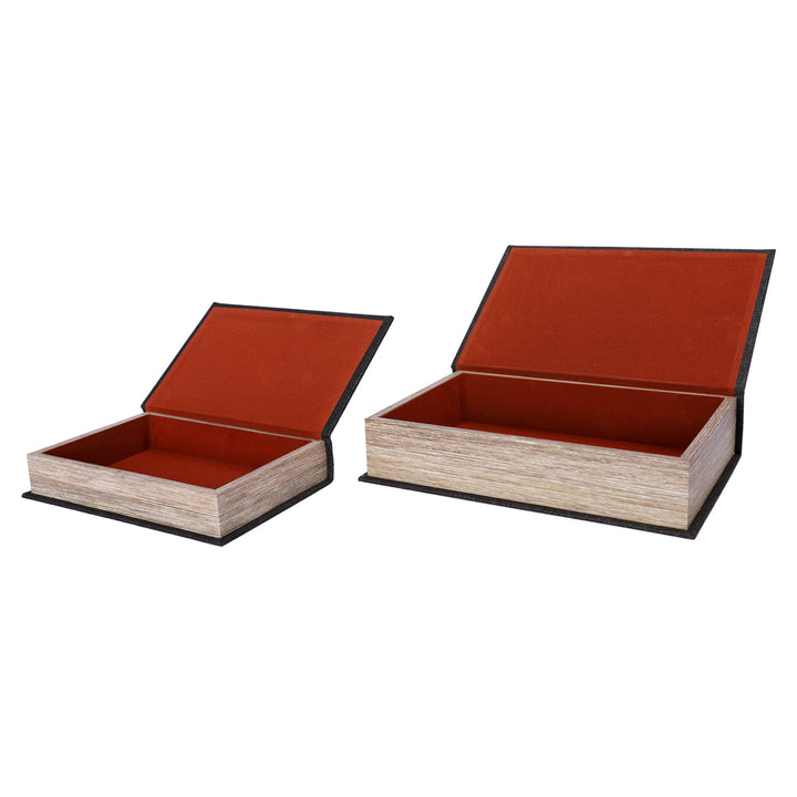 Dark Set of 2 Book Boxes