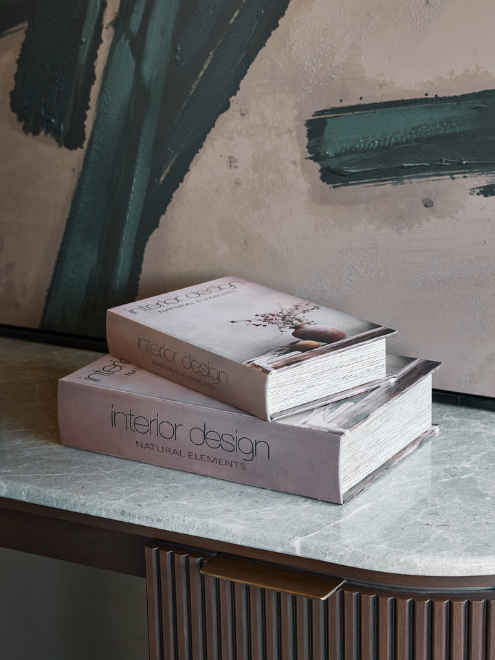 Interior Design Natural Elements Set of 2 Book Boxes