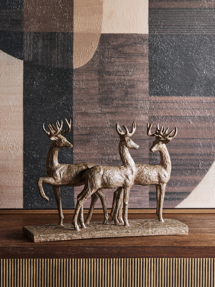 Rustic Woodland Trio of Stags