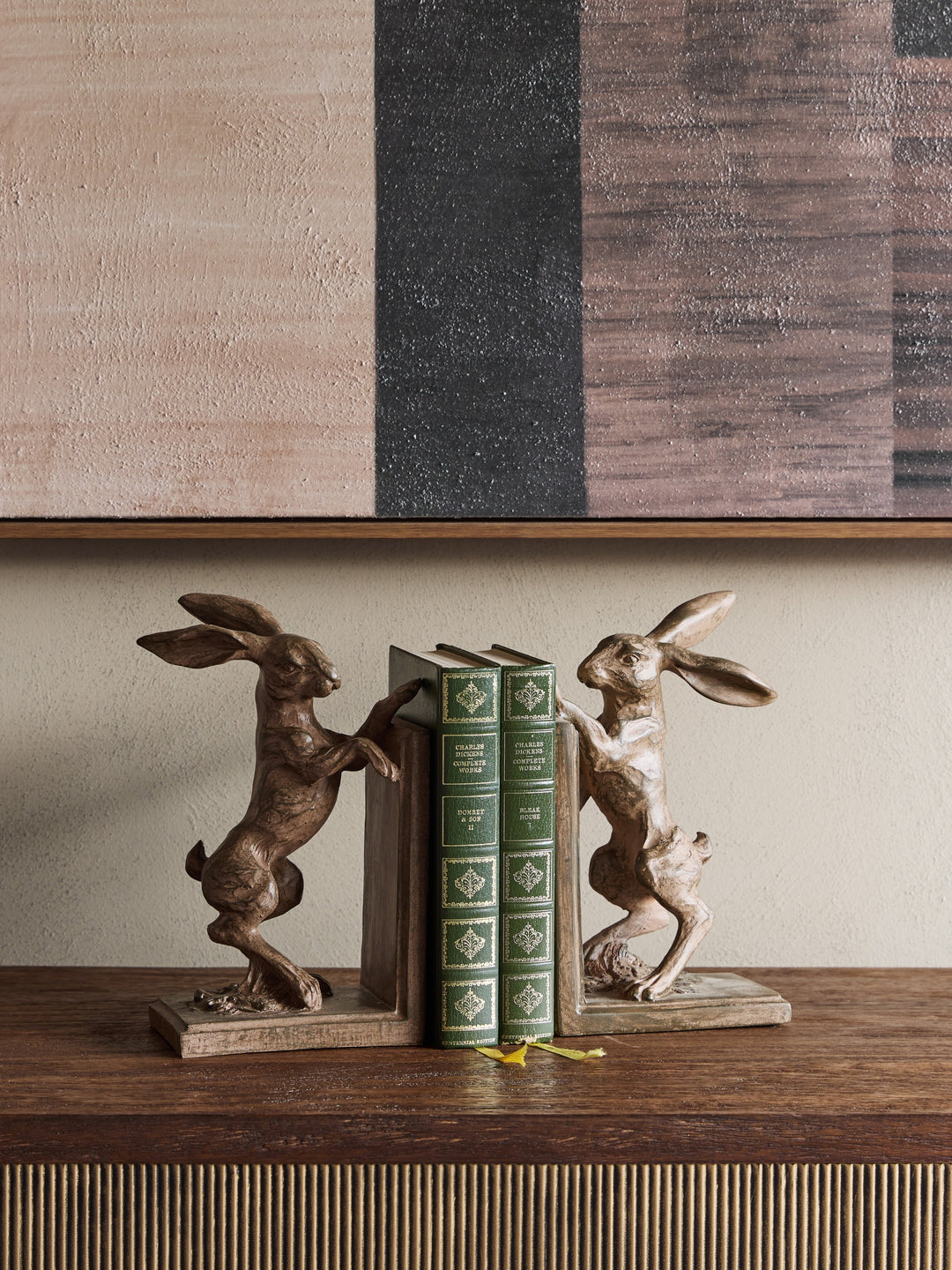 Hurrell Rustic Standing Hare Bookends